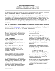 Document preview: Instructions for Form DEEP-NSR-APP-218 Attachment L Ambient Impact Analysis Form - Connecticut