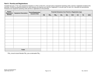 Form DEEP-NSR-APP-217 Attachment F Premises Information Form - Connecticut, Page 2