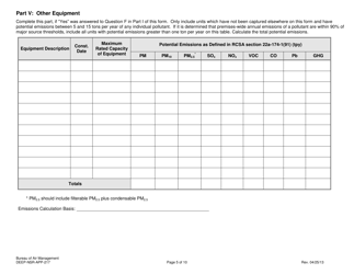 Form DEEP-NSR-APP-217 Attachment F Premises Information Form - Connecticut, Page 5
