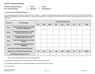 Form DEEP-NSR-APP-217 Attachment F Premises Information Form - Connecticut, Page 7