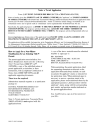 Instructions for Form DEEP-TV-APP-100NMM Non-minor Modification Application for an Existing Title V Permit - Connecticut, Page 3
