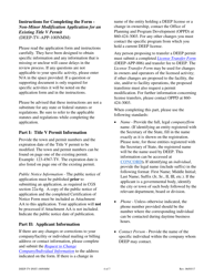 Instructions for Form DEEP-TV-APP-100NMM Non-minor Modification Application for an Existing Title V Permit - Connecticut, Page 4