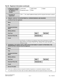 Form DEEP-AIR-REG-001 General Permit to Limit Potential to Emit From Major Stationary Sources of Air Pollution Registration Form - Connecticut, Page 3