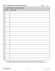 Form DEEP-AIR-REG-001 General Permit to Limit Potential to Emit From Major Stationary Sources of Air Pollution Registration Form - Connecticut, Page 7