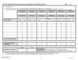 Form DEEP-AIR-REG-001 General Permit to Limit Potential to Emit From Major Stationary Sources of Air Pollution Registration Form - Connecticut, Page 9