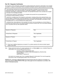 Form DEEP-WPMD-REQ-002 Request for Authorization Under the General Permit for Diversion of Water for Consumptive Use: Authorization Required Categories - Connecticut, Page 11