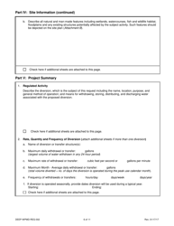 Form DEEP-WPMD-REQ-002 Request for Authorization Under the General Permit for Diversion of Water for Consumptive Use: Authorization Required Categories - Connecticut, Page 6