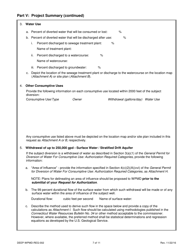 Form DEEP-WPMD-REQ-002 Request for Authorization Under the General Permit for Diversion of Water for Consumptive Use: Authorization Required Categories - Connecticut, Page 7