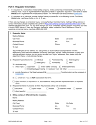 Form DEEP-WPMD-REQ-003 Request for Authorization Under the General Permit for Diversion of Water for Consumptive Use: Filing Categories - Connecticut, Page 2