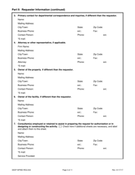 Form DEEP-WPMD-REQ-003 Request for Authorization Under the General Permit for Diversion of Water for Consumptive Use: Filing Categories - Connecticut, Page 3