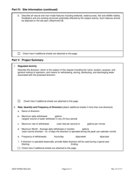 Form DEEP-WPMD-REQ-003 Request for Authorization Under the General Permit for Diversion of Water for Consumptive Use: Filing Categories - Connecticut, Page 6
