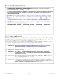 Form DEEP-OPPD-APP-100 Permit Application for a Section 401 Water Quality Certificate - FERC Hydropower Projects - Connecticut, Page 5