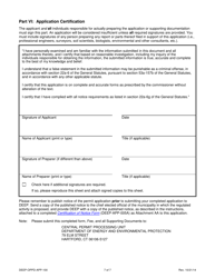 Form DEEP-OPPD-APP-100 Permit Application for a Section 401 Water Quality Certificate - FERC Hydropower Projects - Connecticut, Page 7