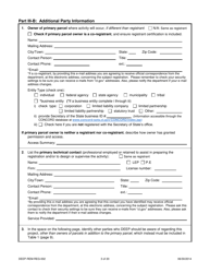 Form DEEP-REM-REG-002 Registration Form General Permit for in Situ Remediation: Chemical Oxidation - Connecticut, Page 3