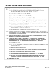 Form DEP-SW/WD-APP-110 Attachment M Checklist for Solid Waste Disposal Areas - Connecticut, Page 2