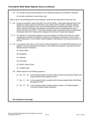 Form DEP-SW/WD-APP-110 Attachment M Checklist for Solid Waste Disposal Areas - Connecticut, Page 9