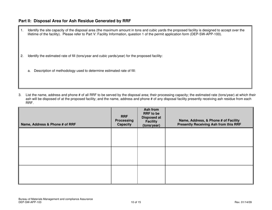 Form DEP-SW-APP-104 Attachment L Determination of Need Information - Connecticut, Page 10