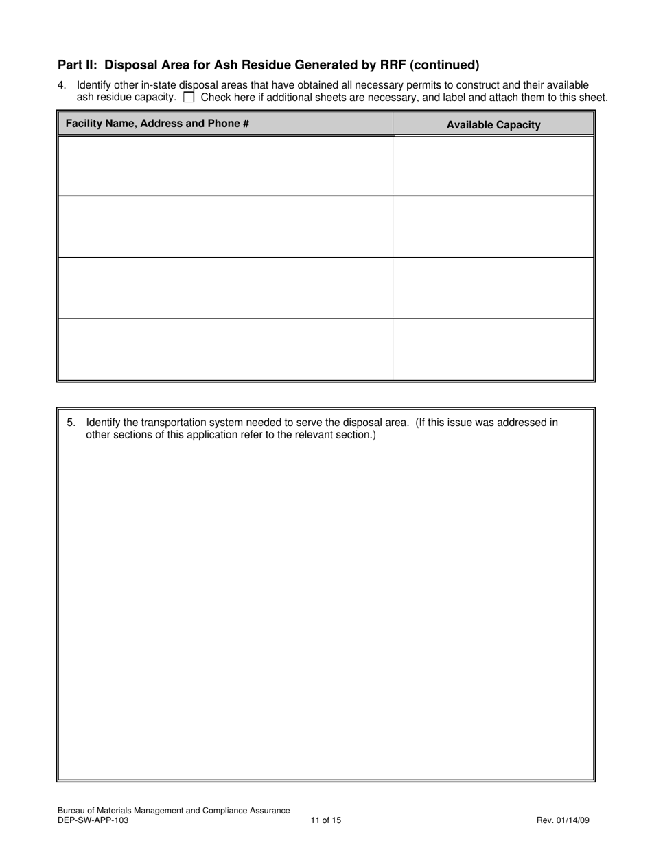 Form DEP-SW-APP-104 Attachment L Determination of Need Information - Connecticut, Page 11