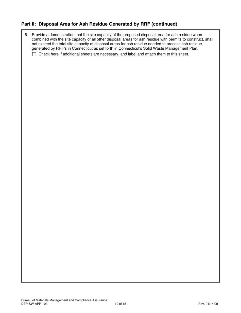 Form DEP-SW-APP-104 Attachment L Determination of Need Information - Connecticut, Page 12