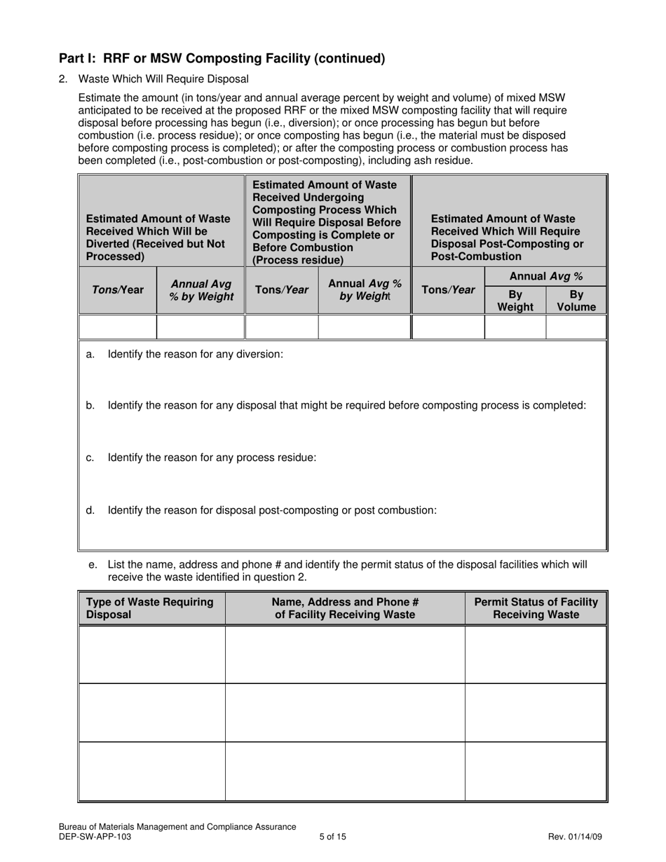 Form DEP-SW-APP-104 Attachment L Determination of Need Information - Connecticut, Page 5