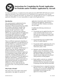 Document preview: Instructions for Form DEEP-PEST-APP-100 Permit Application for Pesticide and/or Fertilizer Application by Aircraft - Connecticut