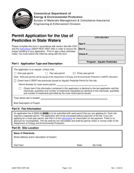 Form DEEP-PEST-APP-200 Permit Application for the Use of Pesticides in State Waters - Connecticut