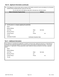 Form DEEP-PEST-APP-200 Permit Application for the Use of Pesticides in State Waters - Connecticut, Page 4