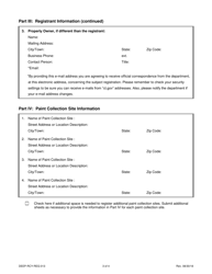Form DEEP-RCY-REG-013 General Permit Registration Form for the Collection and Storage of Post-consumer Paint - Connecticut, Page 3
