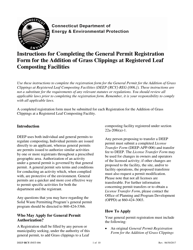 Document preview: Instructions for Form DEEP-RCY-REG-006 General Permit Registration Form for the Addition of Grass Clippings at Registered Leaf Composting Facilities - Connecticut