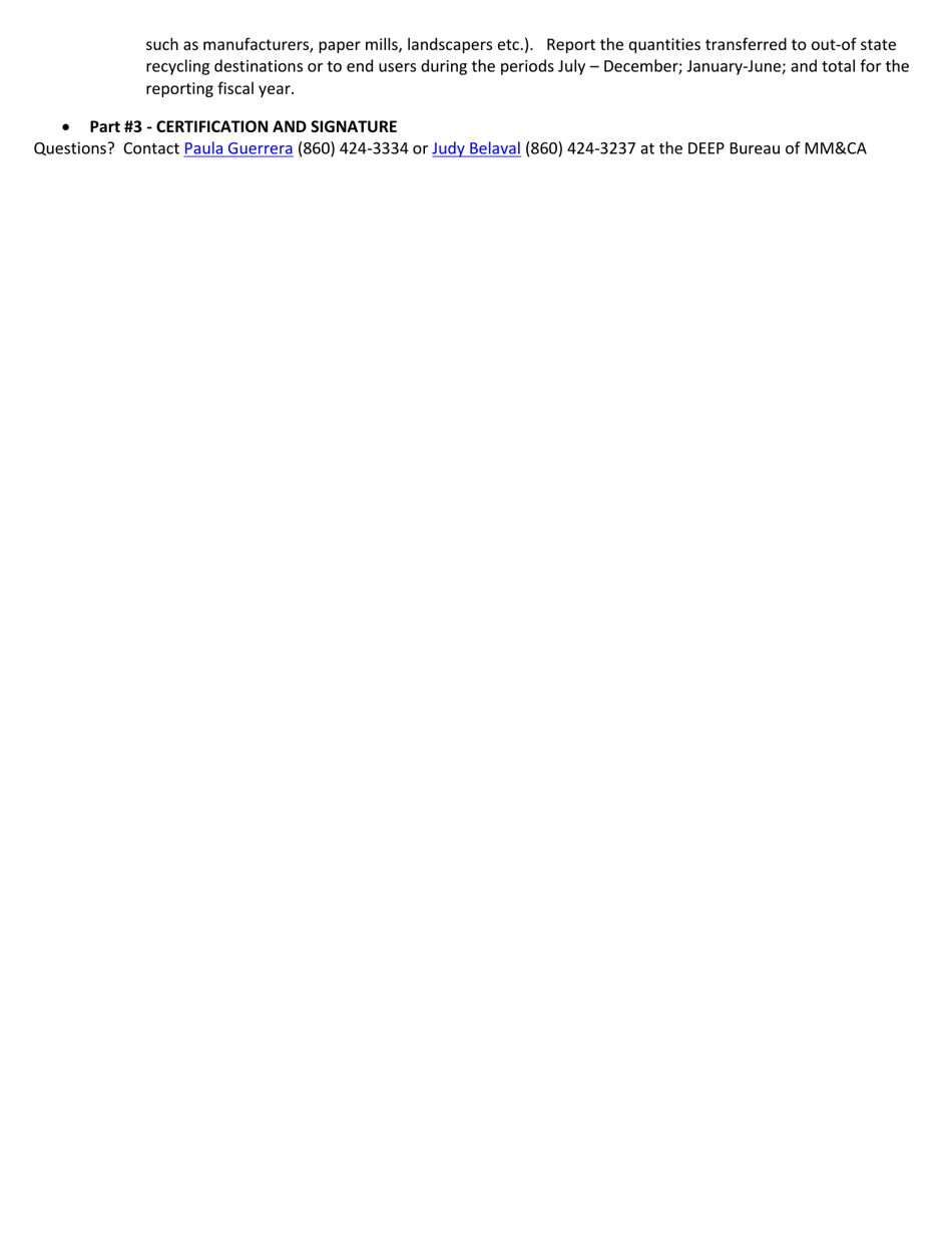 Instructions for Commercial General Permit (Gp) Notifier / Tier I Operator - Annual Reporting Form - Connecticut, Page 2