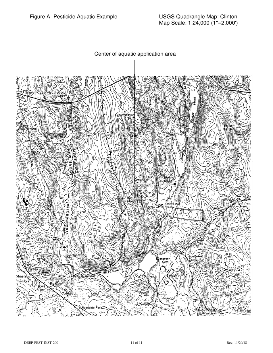 Instructions for Form DEEP-PEST-APP-200 Permit Application for the Use of Pesticides in State Waters - Connecticut, Page 11