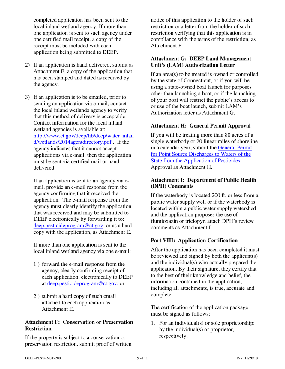 Download Instructions for Form DEEPPESTAPP200 Permit Application for