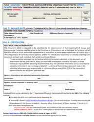Appendix C Commercial Gp Facility Receiving Clean Wood, Including Leaves and Grass Clippings - Quarterly Solid Waste (SW) Reporting Form - Connecticut, Page 3