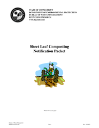 Instructions for Form DEP-RCY-REG-009 Sheet Leaf Composting Notification Form - Connecticut