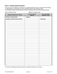 Form DEEP-HHW-REPORT-001 Hazardous Waste Reporting Form - Connecticut, Page 3