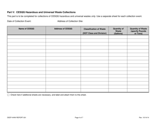 Form DEEP-HHW-REPORT-001 Hazardous Waste Reporting Form - Connecticut, Page 4