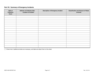 Form DEEP-HHW-REPORT-001 Hazardous Waste Reporting Form - Connecticut, Page 6
