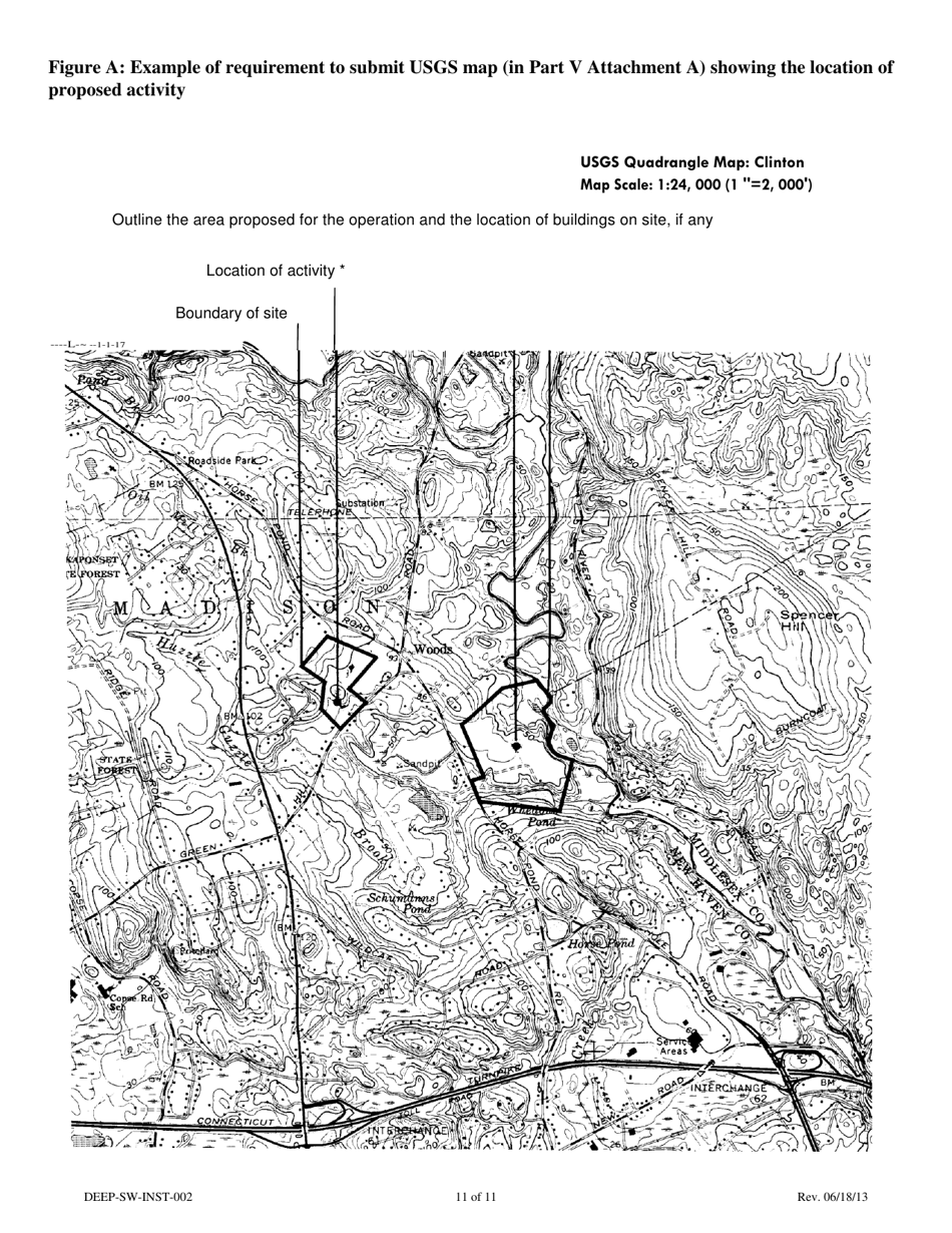 Instructions for Form DEEP-SW-REG-002 General Permit Registration Form for a Municipal Transfer Station - Connecticut, Page 11