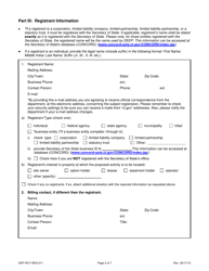 Form DEP-RCY-REG-011 General Permit Registration Form for Storage and Processing of Asphalt Roofing Shingle Waste (Arsw) for Beneficial Use and Recycling - Connecticut, Page 2