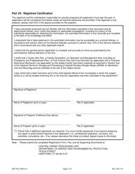 Form DEP-RCY-REG-011 General Permit Registration Form for Storage and Processing of Asphalt Roofing Shingle Waste (Arsw) for Beneficial Use and Recycling - Connecticut, Page 7