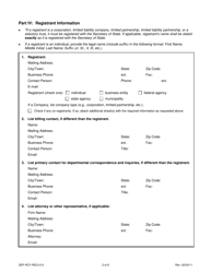 Form DEP-RCY-REG-013 General Permit Registration Form for the Storage and Processing of Scrap Tires for Recycling and Beneficial Use - Connecticut, Page 2
