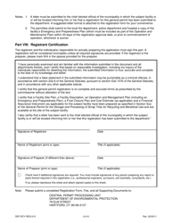 Form DEP-RCY-REG-013 General Permit Registration Form for the Storage and Processing of Scrap Tires for Recycling and Beneficial Use - Connecticut, Page 6