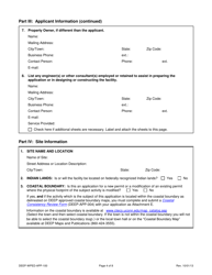 Form DEEP-WPED-APP-100 Permit Application for Wastewater Discharges From Manufacturing, Commercial, and Other Activities - Connecticut, Page 4