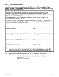 Form DEP-WPED-REG-018 General Permit Registration Form for the Discharge of Domestic Sewage - Connecticut, Page 4