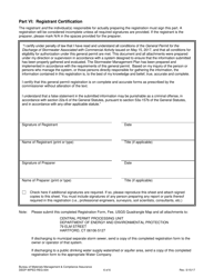 Form DEEP-WPED-REG-004 General Permit Registration for the Discharge of Stormwater Associated With Commercial Activity - Connecticut, Page 6