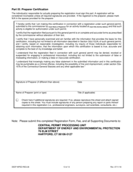 Form DEEP-WPED-REG-28 Comprehensive General Permit Registration Form for Discharges to Surface Water and Groundwater - Connecticut, Page 13