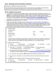 Form DEEP-WPED-REG-28 Comprehensive General Permit Registration Form for Discharges to Surface Water and Groundwater - Connecticut, Page 2