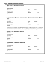 Form DEEP-WPED-REG-28 Comprehensive General Permit Registration Form for Discharges to Surface Water and Groundwater - Connecticut, Page 3