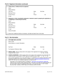 Form DEEP-WPED-REG-28 Comprehensive General Permit Registration Form for Discharges to Surface Water and Groundwater - Connecticut, Page 4