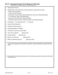 Form DEEP-WPED-REG-28 Comprehensive General Permit Registration Form for Discharges to Surface Water and Groundwater - Connecticut, Page 6